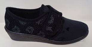 Chaussons confort en velours avec fermeture scratch femme vue1 - G'FLEX GEMO FOR GOOD - GEMO