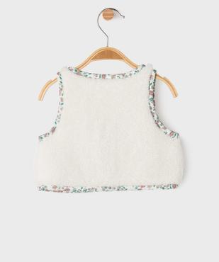 Gilet sans manches réversible coupe courte bébé fille vue3 - GEMO(BB COUCHE) - GEMO