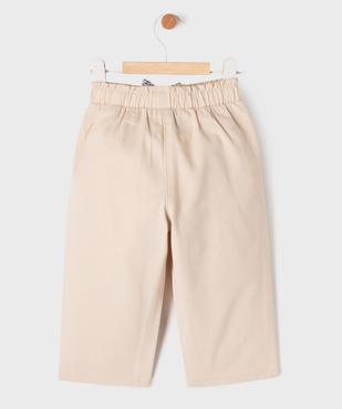 Pantalon en coton avec noeud à la taille bébé fille - LuluCastagnette vue3 - LULU CASTAGNETTE G4G D - GEMO