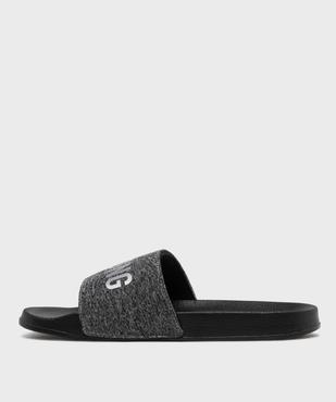 Mules ouvertes avec inscription sur la bride homme vue3 - GEMO (PLAGE) - GEMO