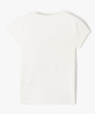 Tee-shirt fille à manches courtes et imprimé en relief vue3 - GEMO (ENFANT) - GEMO