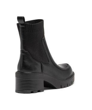 Boots femme unies à talon carré et col chaussette vue5 - GEMO(URBAIN) - GEMO