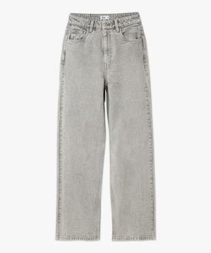 Jean wide leg taille haute coloris délavé femme vue4 - GEMO 4G FEMME - GEMO