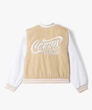 Blouson bomber bicolore fille - Camps United vue4 - CAMPS GEMO FOR GOOD - GEMO