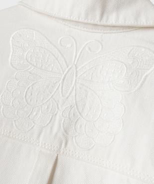 Veste fille en twill de coton brodée fille vue4 - GEMO (ENFANT) - GEMO