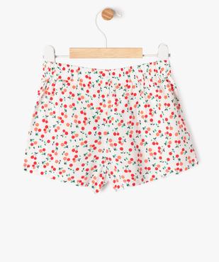 Jupe short fluide imprimé cerises bébé fille vue3 - GEMO 4G BEBE - GEMO
