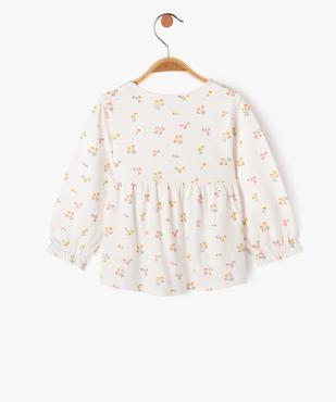 Tee-shirt à manches longues façon blouse bébé fille vue3 - GEMO 4G BEBE - GEMO