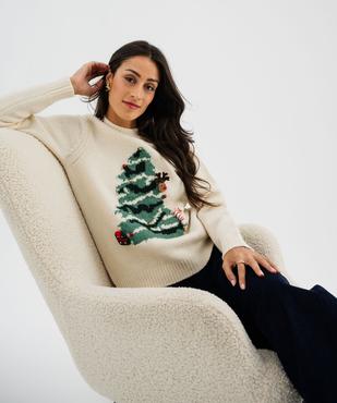 Pull de Noël avec motifs en relief femme vue8 - GEMO(FEMME PAP) - GEMO