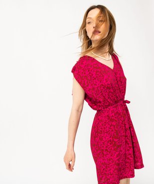 Combishort imprimé avec col V femme vue2 - GEMO(FEMME PAP) - GEMO