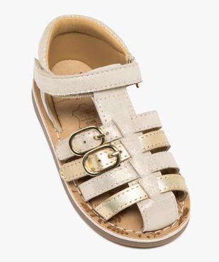 Sandales en cuir métallisé à brides bébé fille - NA! vue5 - NA! GEMO FOR GOOD - GEMO