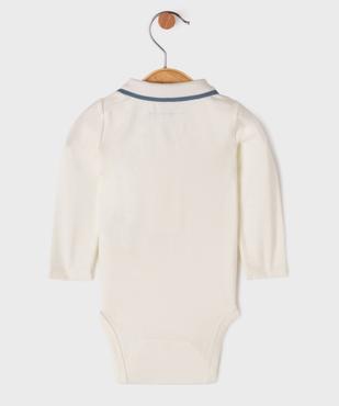 Body à manches longues avec col polo bébé garçon - LuluCastagnette vue4 - LULU CASTAGNETTE GEMO FOR GOOD - GEMO
