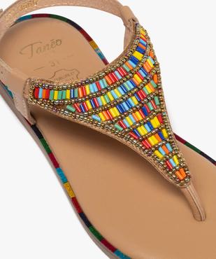 Tongs avec perles brodées sur le dessus fille - Tanéo vue6 - TANEO GEMO FOR GOOD - GEMO