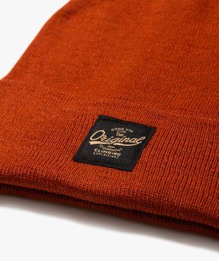 Bonnet en maille avec large revers homme vue2 - GEMO 4G HOMME - GEMO