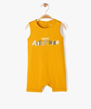 Combishort avec inscription bébé garçon vue1 - GEMO(BEBE DEBT) - GEMO
