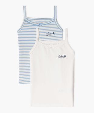 Débardeur lingerie à fines bretelles fille (lot de 2) - LuluCastagnette vue1 - LULU CASTAGNETTE GEMO FOR GOOD - GEMO