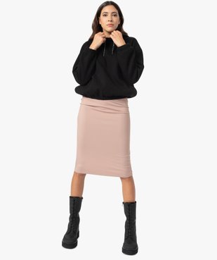 Jupe femme longue en maille côtelée vue5 - GEMO(FEMME PAP) - GEMO