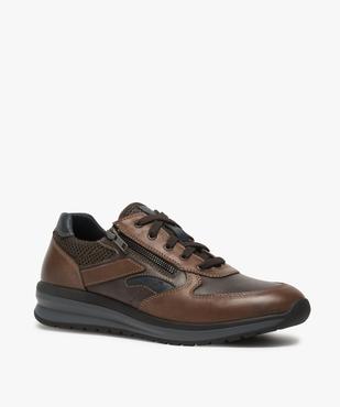 Baskets homme confort à lacets et zip vue2 - ZEN AIR - GEMO