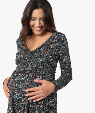 Robe de grossesse et d'allaitement en maille vue2 - GEMO (MATER) - GEMO