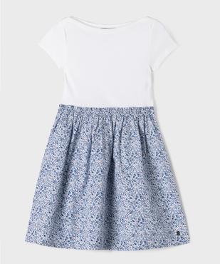 Robe bi-matières à manches courtes fille - LuluCastagnette vue2 - LULUCASTAGNETTE - GEMO