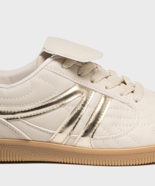 Baskets basses surpiquées à languette rabattue femme vue6 - SANS MARQUE - GEMO