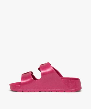Mules de piscine fille pailletées à brides ajustables vue3 - GEMO (ENFANT) - GEMO