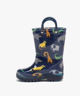 Bottes de pluie bébé avec anses imprimées animaux vue3 - GEMO (ENFANT) - GEMO