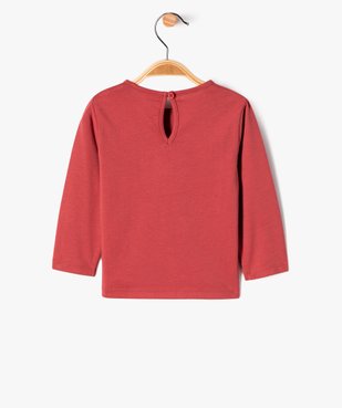 Tee-shirt à manches longues avec motif en relief bébé fille vue4 - GEMO(BEBE DEBT) - GEMO