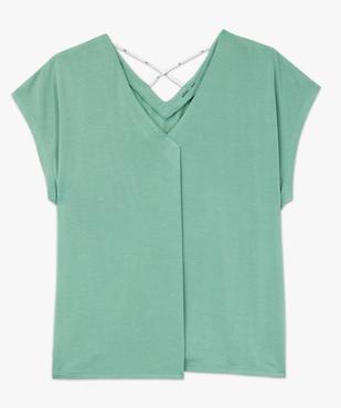 Tee-shirt à manches courtes à double col V femme grande taille vue4 - GEMO 4G GT - GEMO