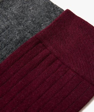 Chaussettes en maille côtelée homme (lot de 2) vue2 - GEMO(HOMWR HOM) - GEMO