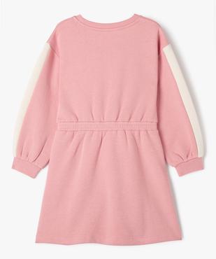Robe sweat avec taille élastique fille vue3 - GEMO 4G FILLE - GEMO