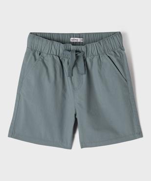 Short large en popeline de coton uni garçon  vue1 - GEMO (ENFANT) - GEMO
