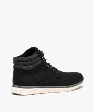 Baskets homme mid-cut avec col rembourré style denim vue4 - GEMO (CASUAL) - GEMO