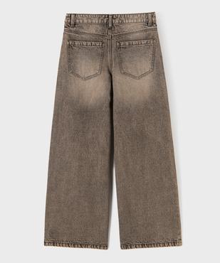 Jean loose coloré avec taille ajustable fille vue4 - GEMO 4G FILLE - GEMO