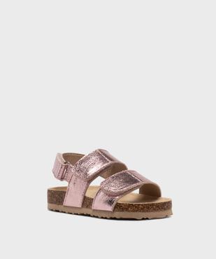 Sandales à scratch en matière métallisée fille - Lovely Wings vue2 - LOVELY WINGS - GEMO