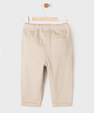 Pantalon chino avec taille ajustable bébé garçon vue4 - GEMO(BEBE DEBT) - GEMO