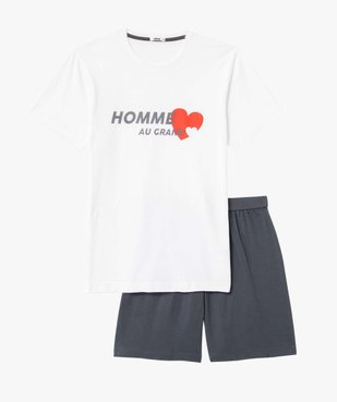 Pyjashort homme mix&match imprimé cœur vue5 - GEMO(HOMWR HOM) - GEMO