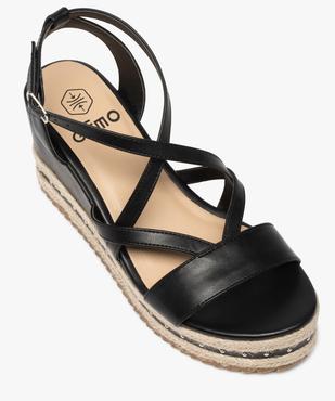 Sandales femme à talon compensé avec clous décoratifs vue5 - GEMO(URBAIN) - GEMO