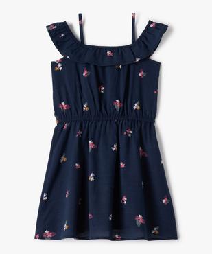 Robe fille fleurie à bretelles et col volanté vue3 - GEMO (ENFANT) - GEMO