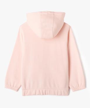 Sweat à capuche zippé intérieur molletonné fille vue4 - GEMO 4G FILLE - GEMO