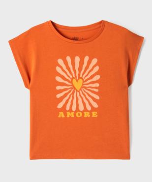 Tee-shirt imprimé à manches ultra courtes fille vue1 - GEMO 4G FILLE - GEMO