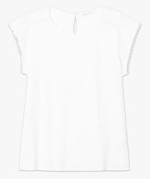 Blouse brodée à manches courtes vue4 - GEMO(FEMME PAP) - GEMO