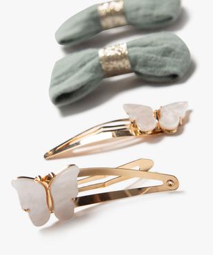 Barrettes cheveux forme papillon fille (lot de 4) vue2 - GEMO (ACCESS) - GEMO
