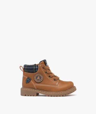 Boots à lacets, zip et col fantaisie bébé garçon - LuluCastagnette vue2 - LULU CASTAGNETT - GEMO