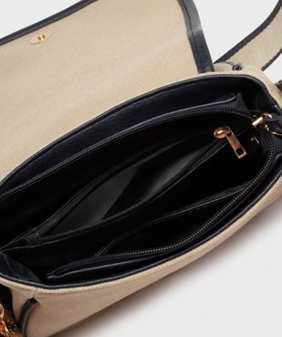 Sac besace en toile avec 2 bandoulière amovibles femme - LuluCastagnette vue4 - LULU CASTAGNETT - GEMO