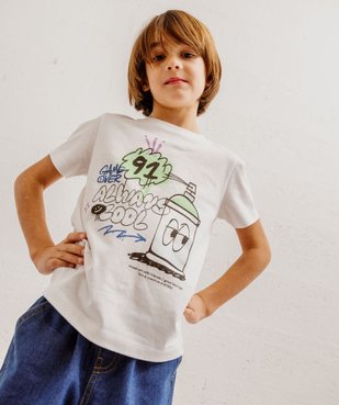 Tee-shirt manches courtes imprimé street art garçon vue7 - GEMO 4G GARCON - GEMO