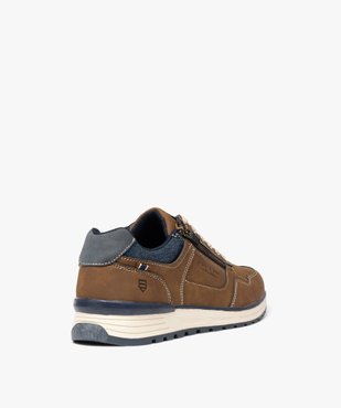 Baskets casual à lacets et zip homme vue5 - URBAN STEPS - GEMO