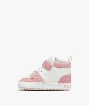 Chaussons de naissance baskets bébé fille - LuluCastagnette vue3 - LULU CASTAGNETTE GEMO FOR GOOD - GEMO