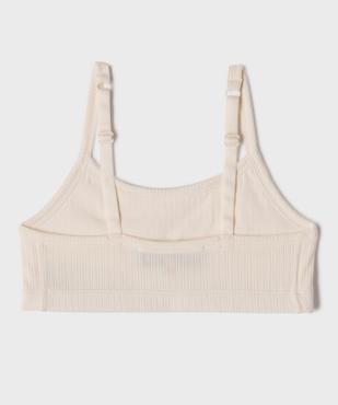 Brassière en coton stretch à fines bretelles fille - Camps United vue3 - CAMPS GEMO FOR GOOD - GEMO