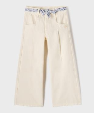 Jean Wide leg avec ceinture fantaisie fille - LuluCastagnette vue1 - LULU CASTAGNETTE GEMO FOR GOOD - GEMO