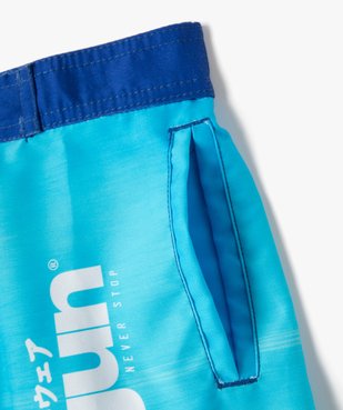 Short de surf garçon à motifs palmiers - Freegun vue2 - FREEGUN - GEMO